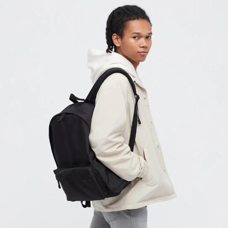 Uniqlo bag backpack black YKK zip new on Carousell