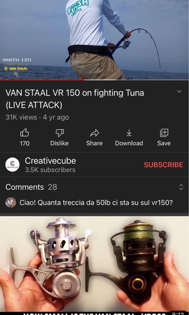 VAN STAAL VR 150 on fighting Tuna (LIVE ATTACK) 