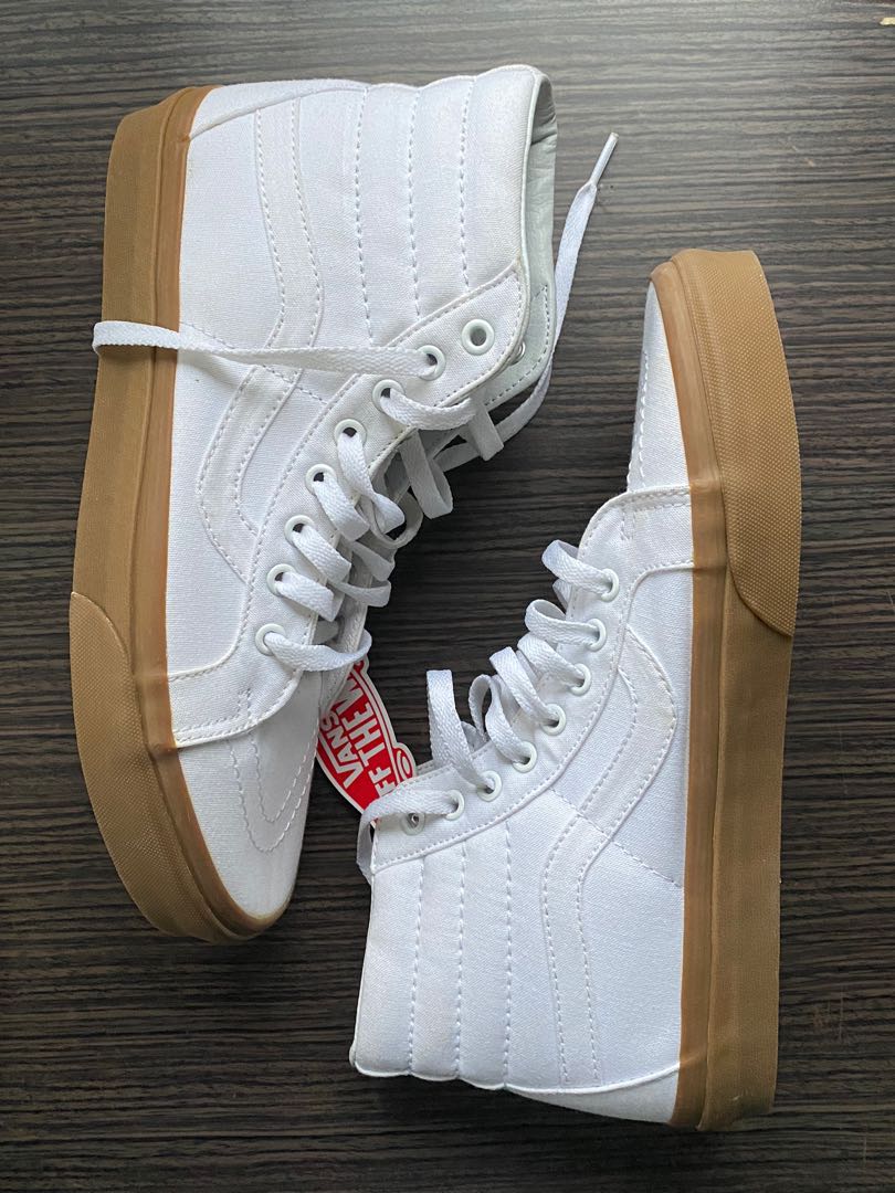 Vans light gum sk8-hi deals slim