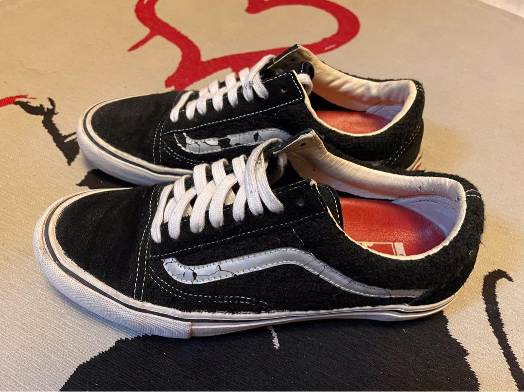 Vans x Supreme “ OLD SKOOL PRO “ 滑板鞋，% Real，新舊如圖，Size