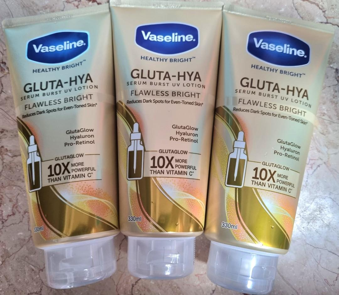 Vaseline Gluta HYA serum burst UV lotion, Beauty & Personal Care, Bath &  Body, Body Care on Carousell