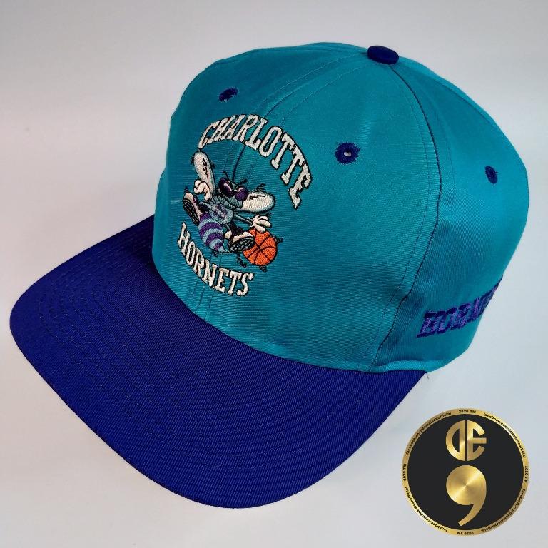Vintage NBA (The G Cap) - Charlotte Hornets Embroidered Snapback Hat 1990s OSFA
