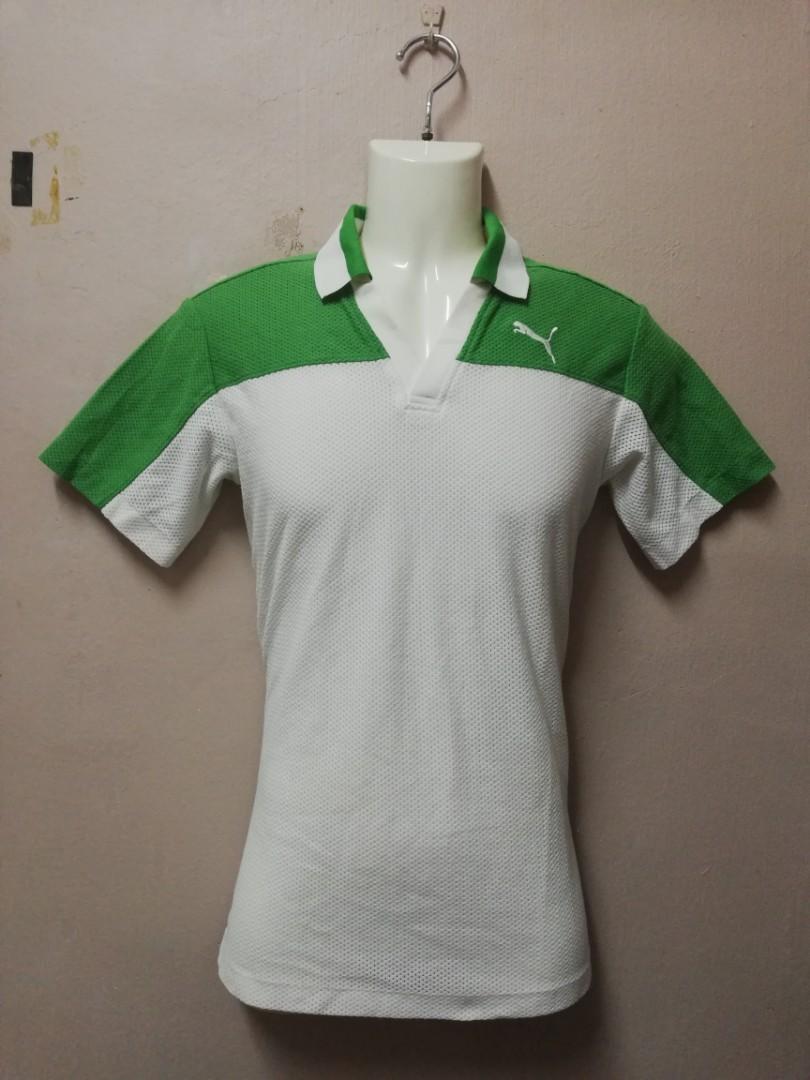 Vintage T Shirt Collar PUMA 50 50 Japan Size M Men s Fashion