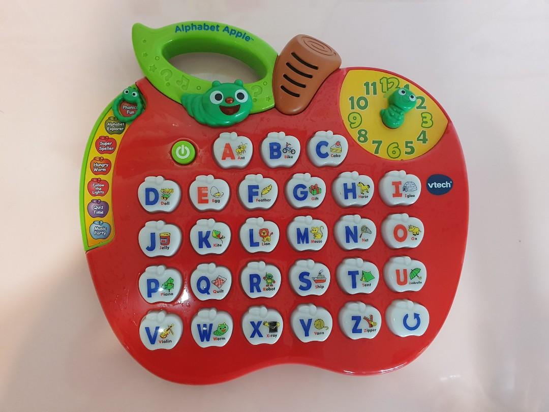 Learning Toys Alphabet Apple With Light-Up Talking Worm For Toddlers Babies 