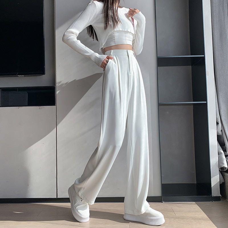 Buy Styli White High Rise Cropped Trousers for Women Online @ Tata CLiQ-thunohoangphong.vn