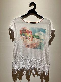 White ‘watercolour’ T-shirt