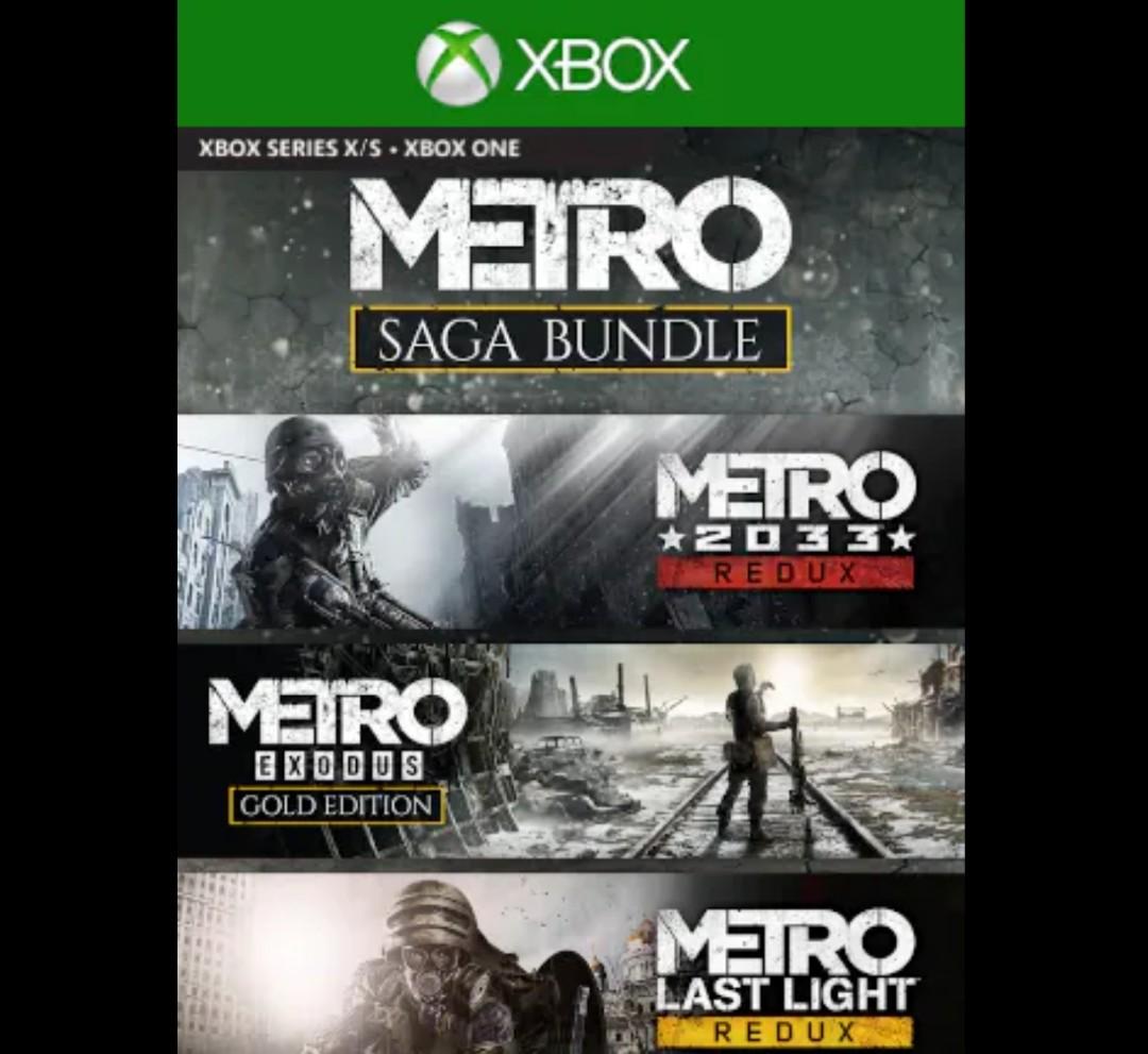 Xbox One Metro Saga Bundle Metro 2033 Redux, Metro: Last Light Redux and  Metro Exodus Gold Edition (featuring all bonus DLC), Video Gaming, Video  Games, Xbox on Carousell