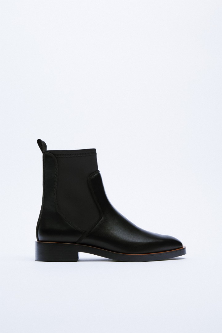 Flat elastic ankle boots zara new arrivals