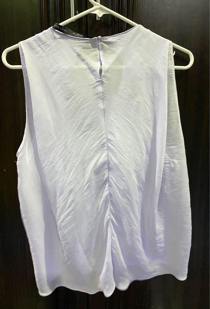 Zara flowy top, Women's Fashion, Tops, Blouses on Carousell