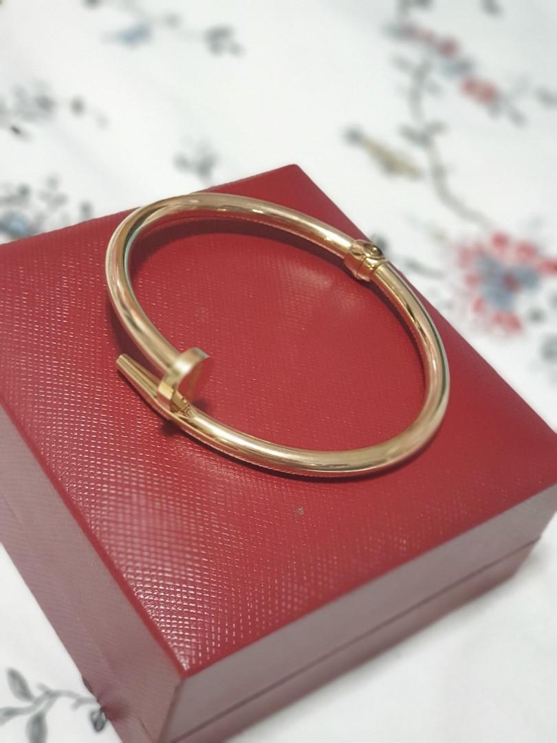18k nail bracelet cartier Luxury Accessories on Carousell