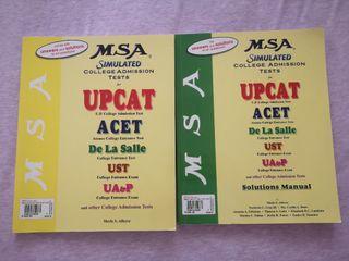 2 books College Admission Entrance Exam Tests Reviewer (UPCAT, ACET, DLSU UST, UAAP)