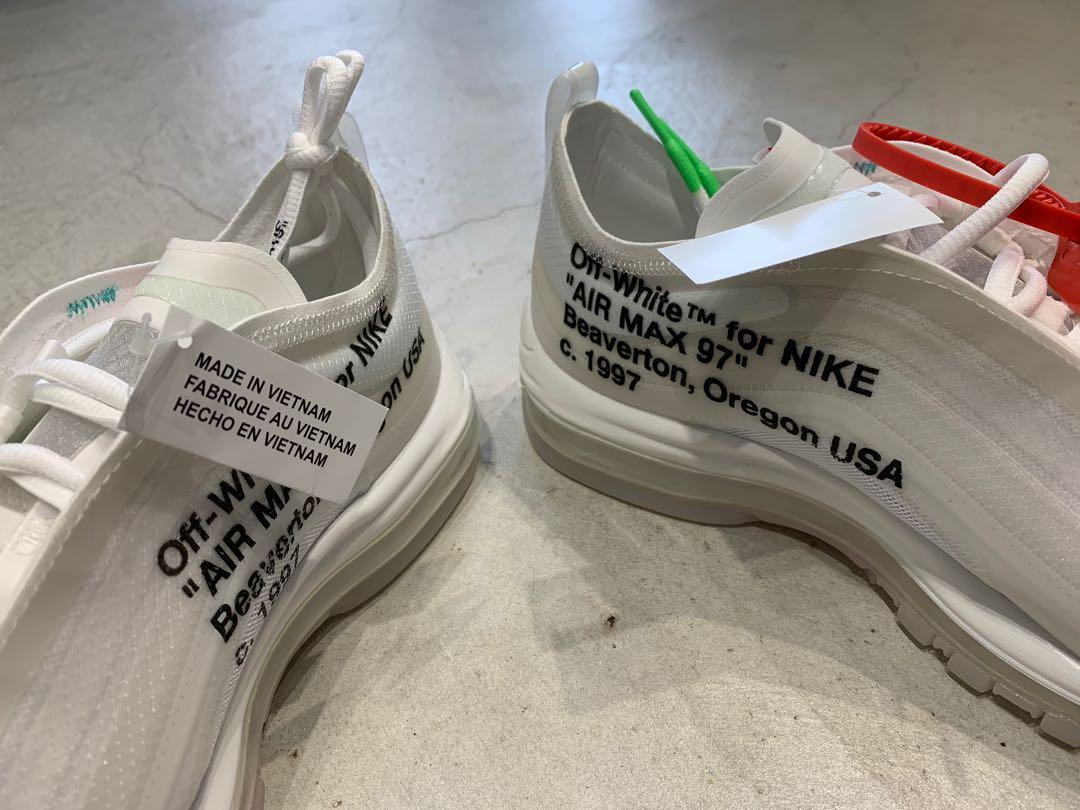 BRAND NEW NIKE Off White air max 97 the ten SIZE US 10JORDAN