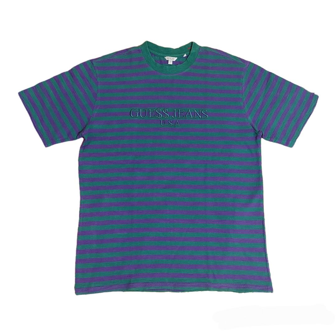 Guess purple striped shirt hot sale