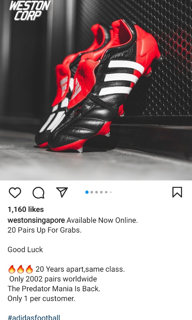 Adidas Predator Mania 2002 US9