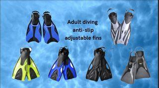 Adult diving anti-slip adjustable fins