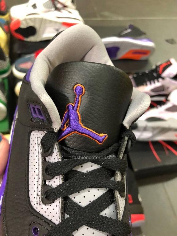 Air Jordan 3 Black Court Purple Women s Fashion Footwear