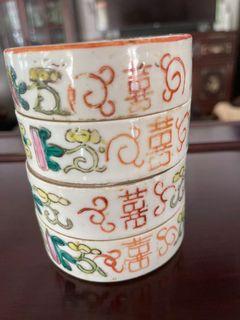 Antique porcelain container
