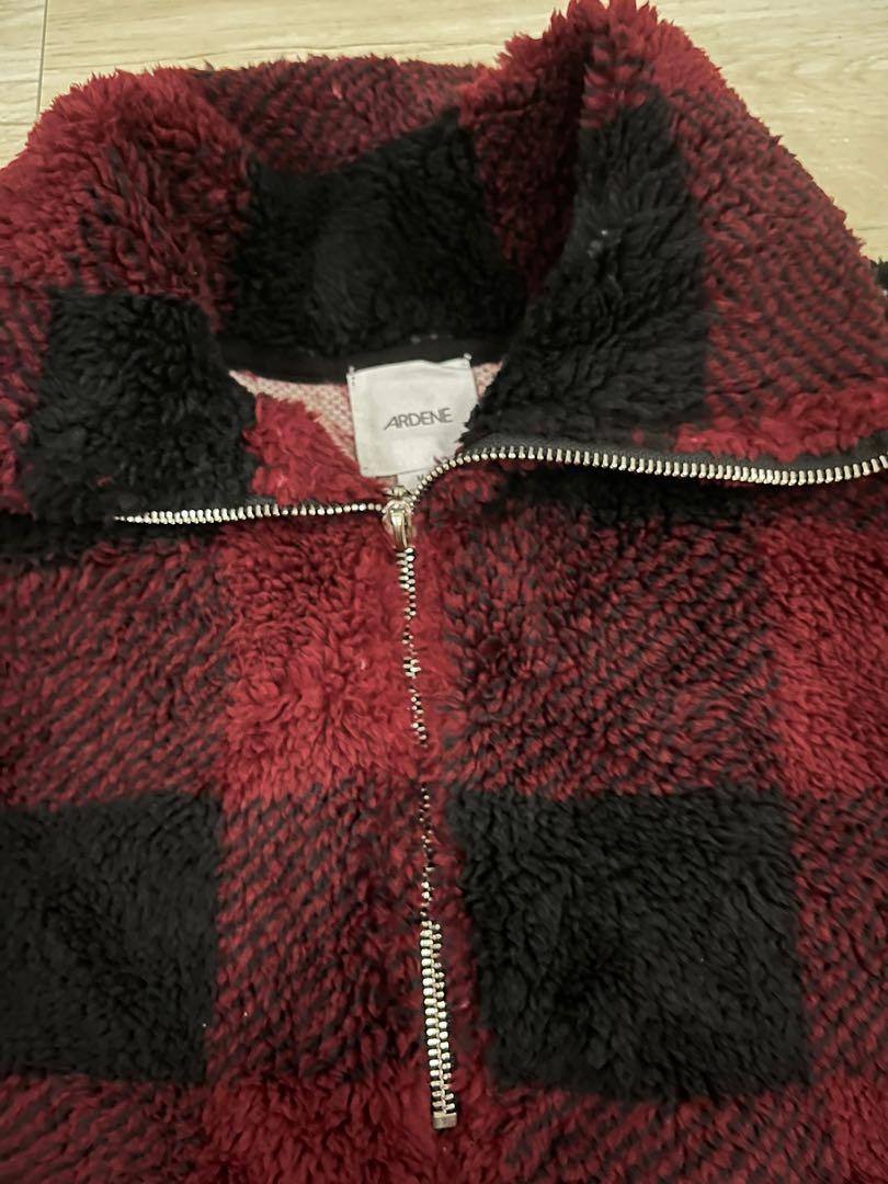 ARDENE Oversized plaid fluffy jacket M L