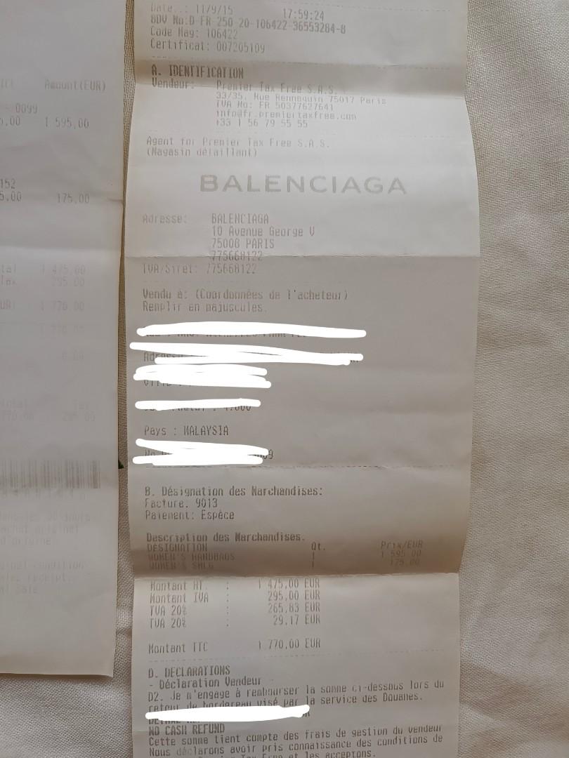 Authentic Balenciaga classic metallic edge black