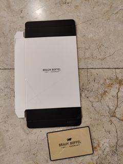 Authentic Braun Buffel Germany box and authenticity card