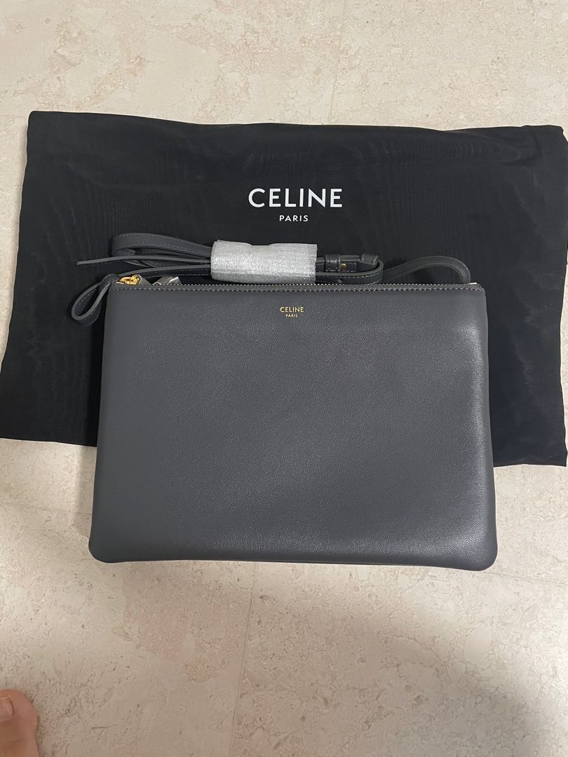 Authentic/New)Celine large Trio Grey, Women's Fashion, Bags