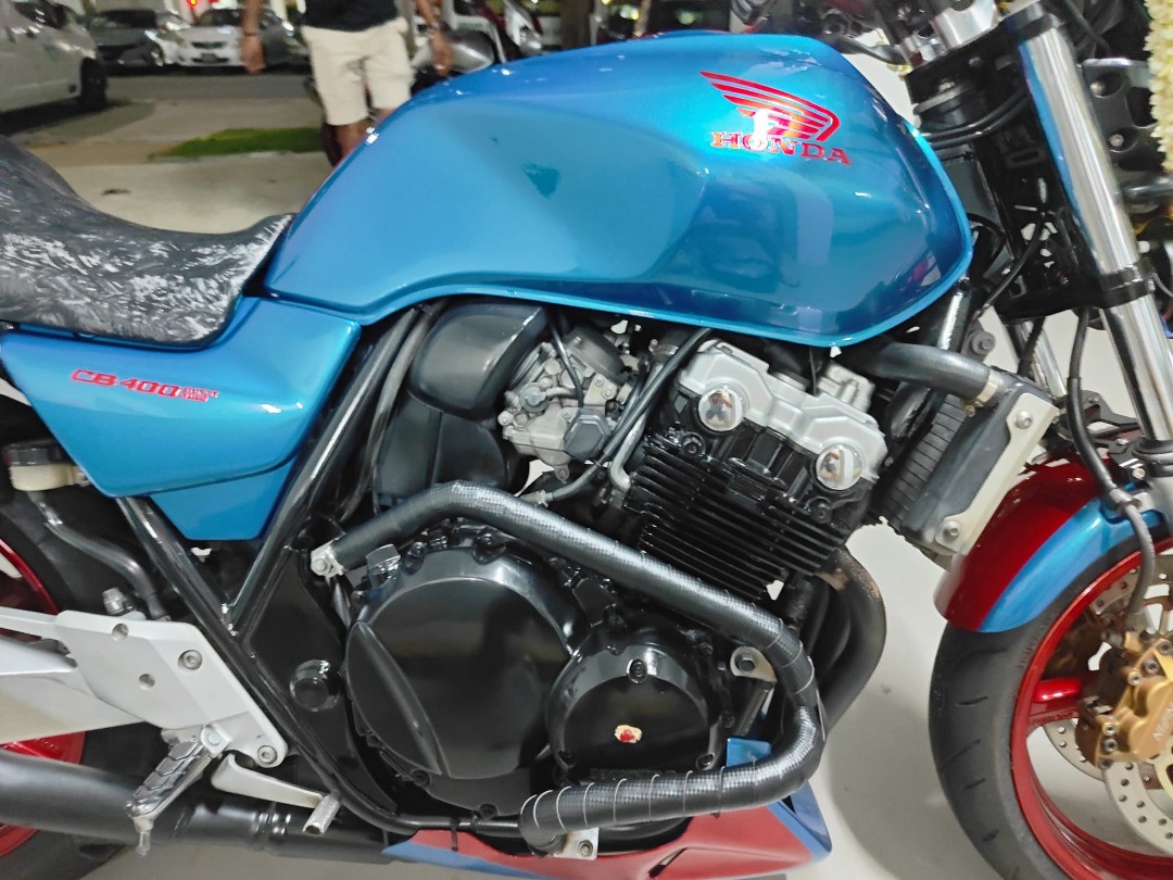 Black Carbon Crash Bar Wrapping CB400 Spec 3, Motorcycles, Motorcycle