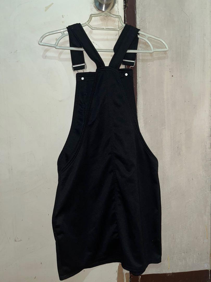 Black Jumper Skirt with front pocket 