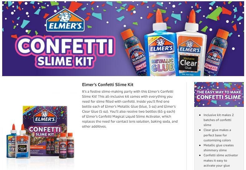 Elmer's Fluffy Slime Kit, Includes Elmer's Translucent Glue, Elmer's  Glitter Glue, Elmer's Slime Activator, 4 Count 