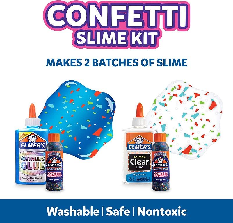 Elmer's Slime Starter Kit, Clear School Glue, Glitter  