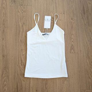 BNWT Zara Basic White Cami Size S (fits 6-8)