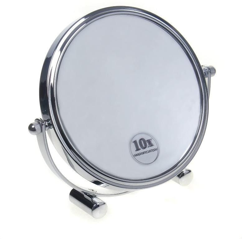 (box dmg) TUKA Standing Cosmetic Mirror 10x Zoom, 6 inch Double Sided