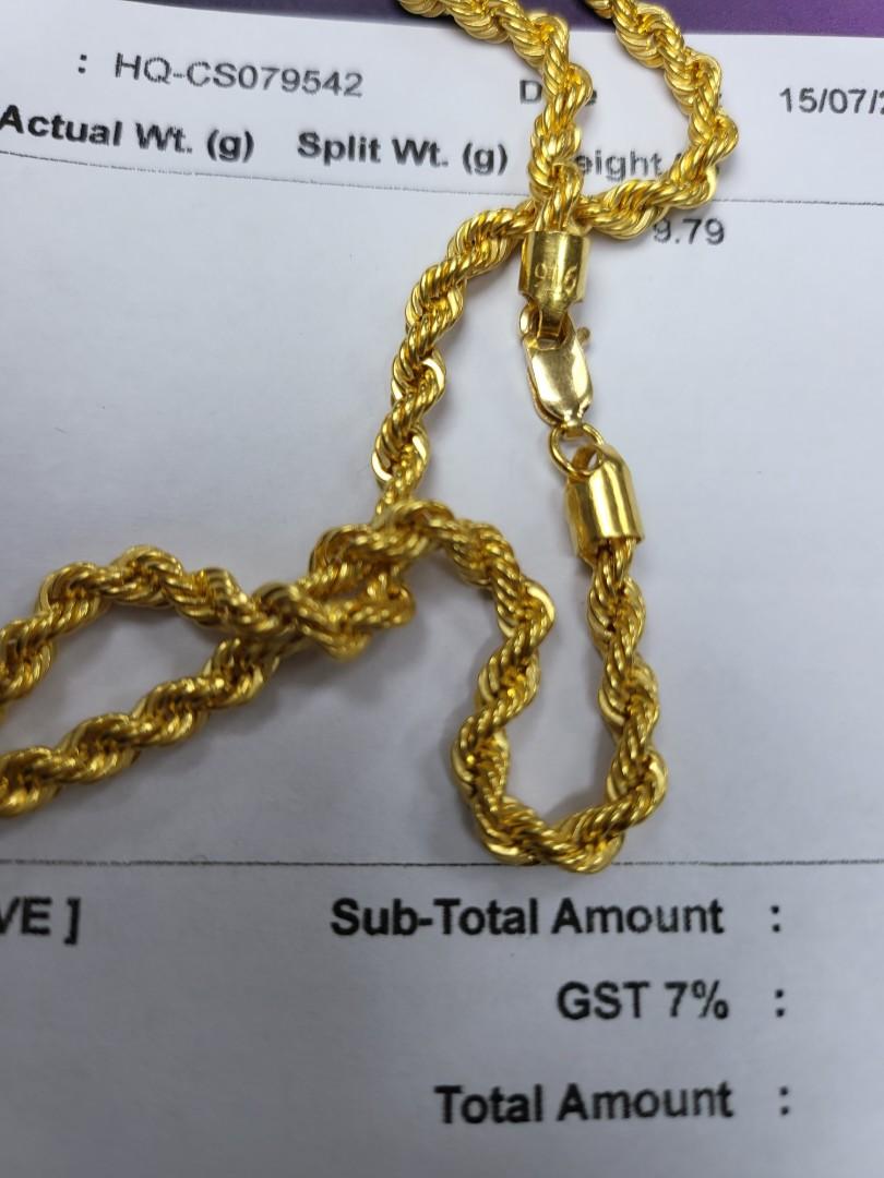 Gold chain per gram cheap