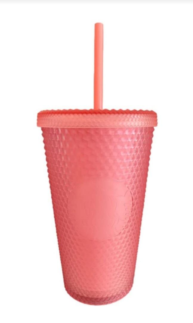Starbucks Matte Pink Lemonade Frosted Studded Spike Grande Tumbler 2022  Spring Reusable Cold 16 Oz Cup 