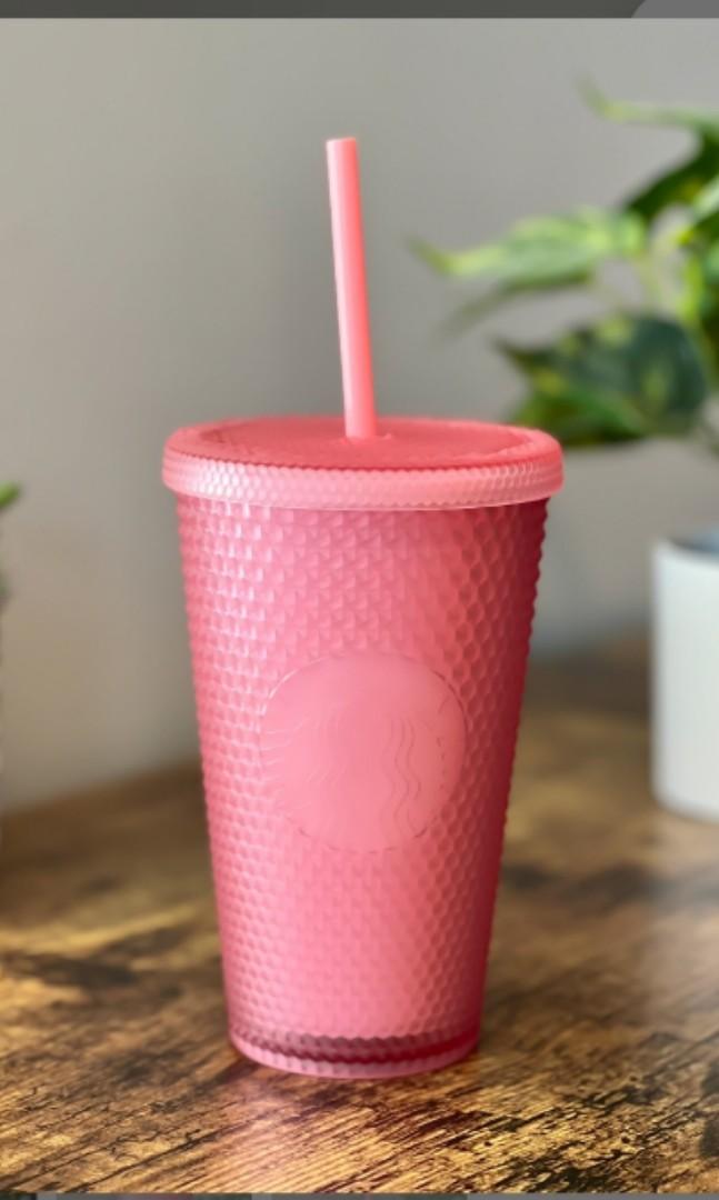 Starbucks Matte Pink Lemonade Frosted Studded Spike Grande Tumbler 2022  Spring Reusable Cold 16 Oz Cup 