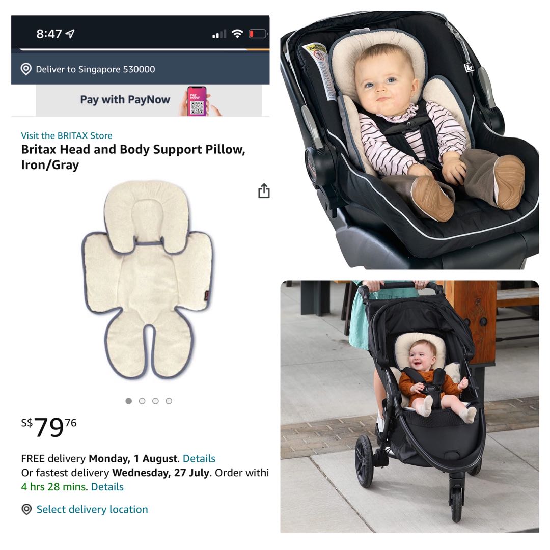 Britax head & hot sale body support pillow