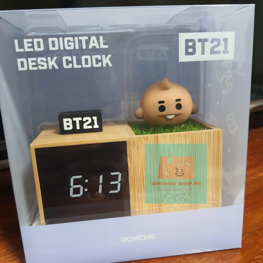 BT21 Shooky Led Digital Desk Clock, Hobbies & Toys, Memorabilia & Collectibles, KWave on Carousell