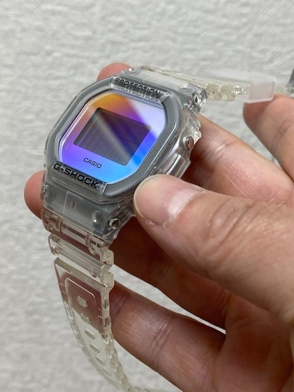 Casio G-Shock DW-5600SRS-7D Iridescent Rainbow Color Translucent Band  Digital Men's Fashion Watch DW-5600SRS-7 DW-5600SRS