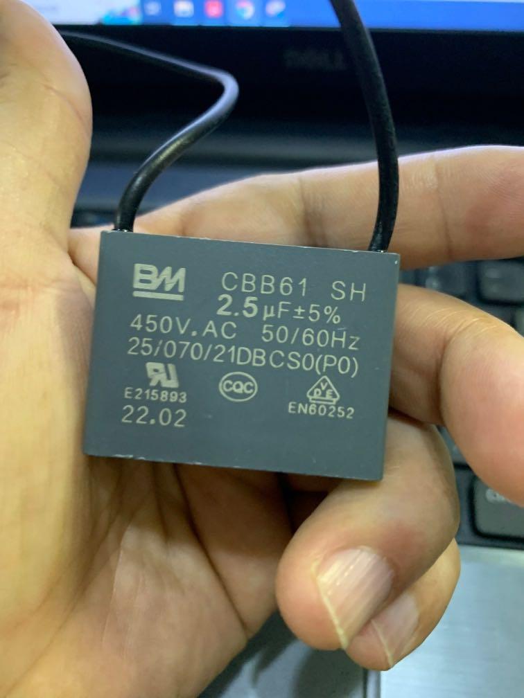 Ceiling Fan Capacitor (2 wire) BM CBB61 450V, Furniture & Home Living