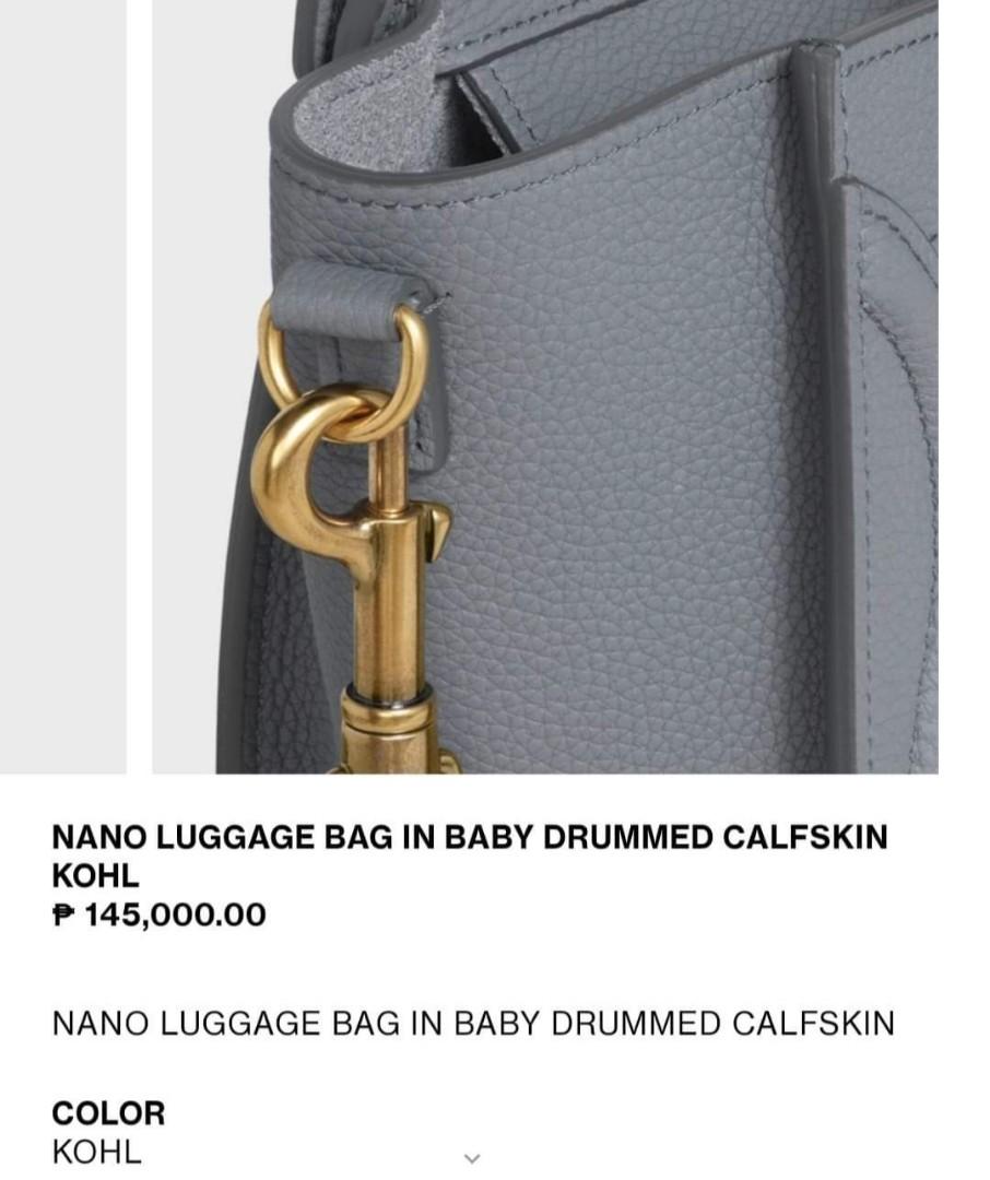 Nano Luggage bag in baby drummed calfskin