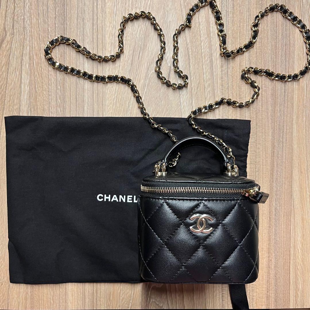 Chanel 22A Mini Vanity Black, Luxury, Bags & Wallets on Carousell