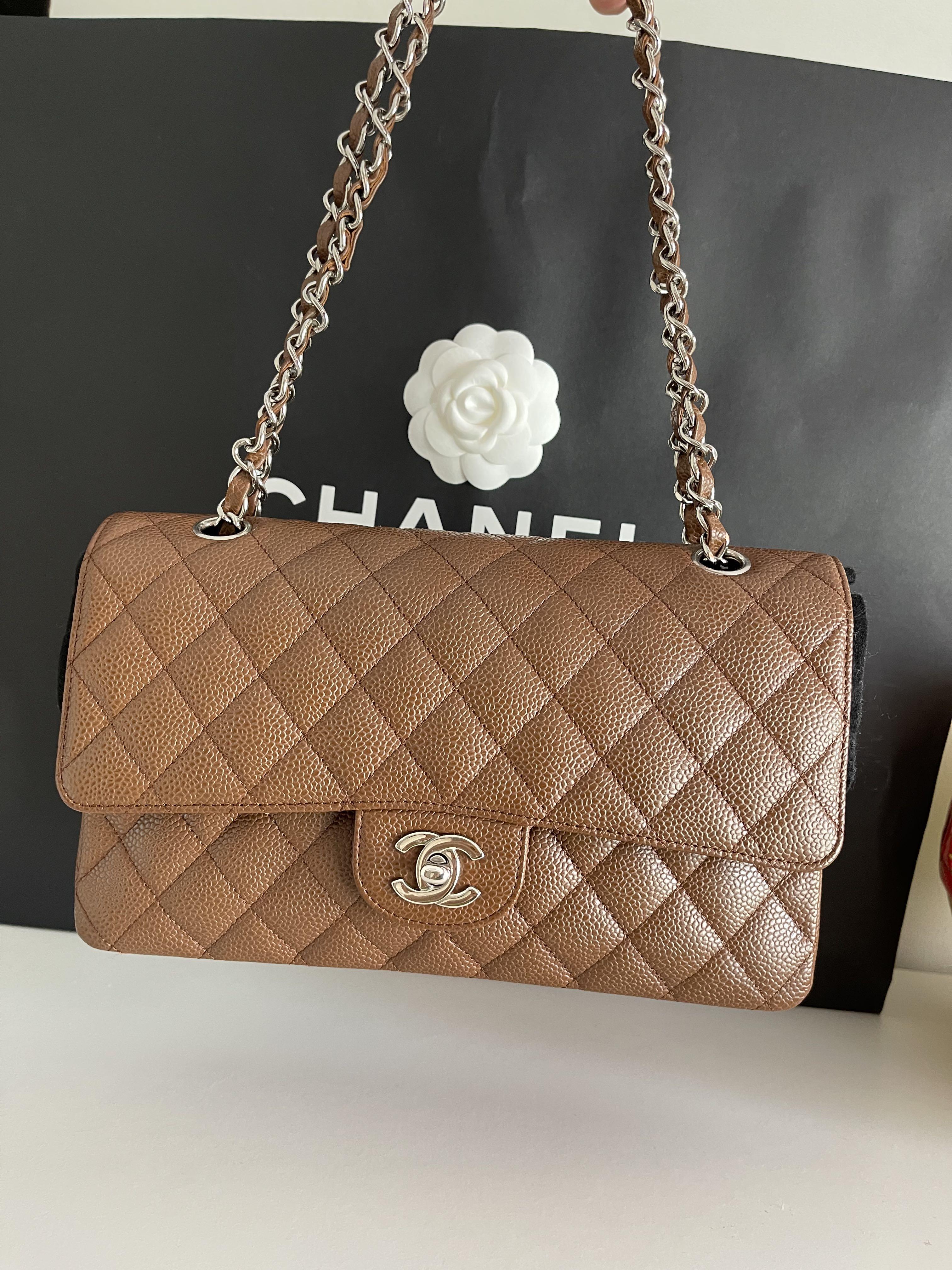 Chanel Vintage Classic Medium Double Flap Bag SHW, Luxury, Bags & Wallets  on Carousell
