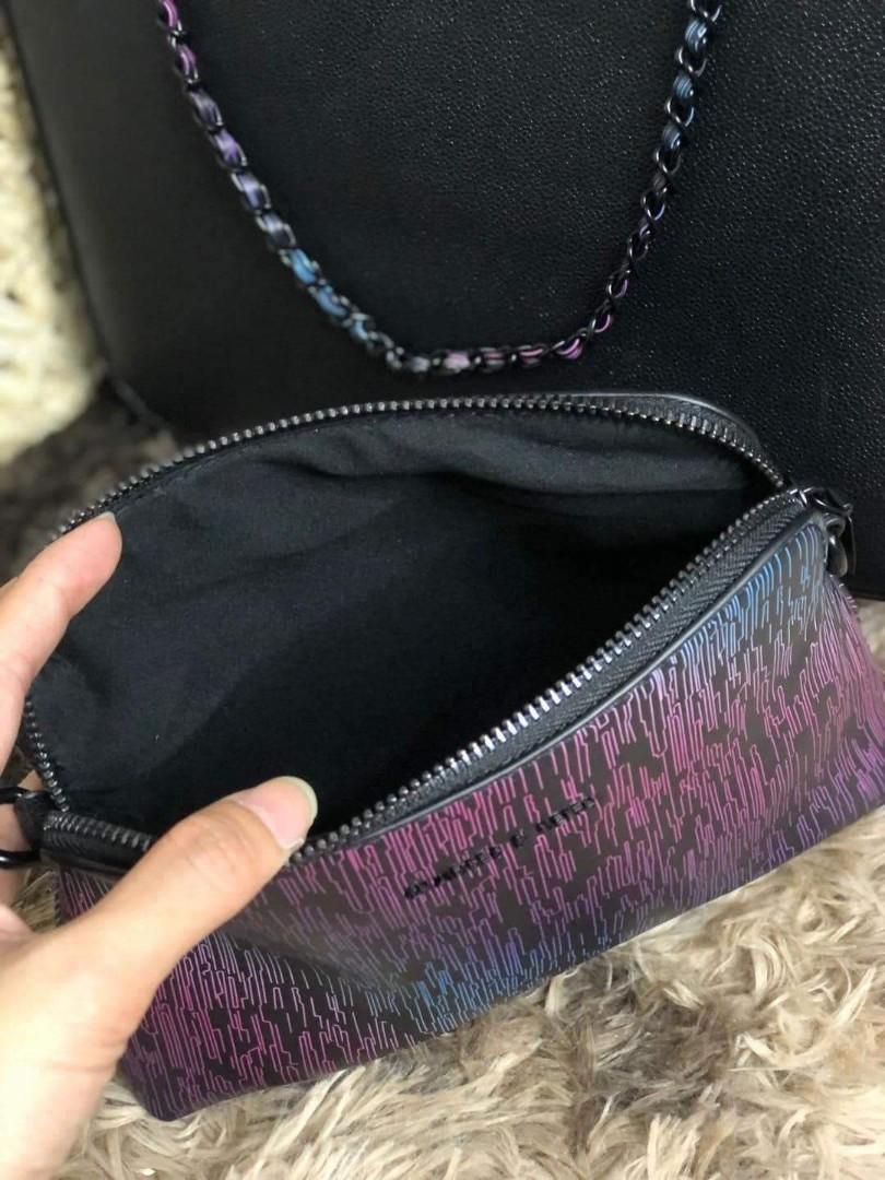 Charles & Keith Spectrum Series, Double Chain Handle Tote Bag, Women's Fashion, Bags & Wallets