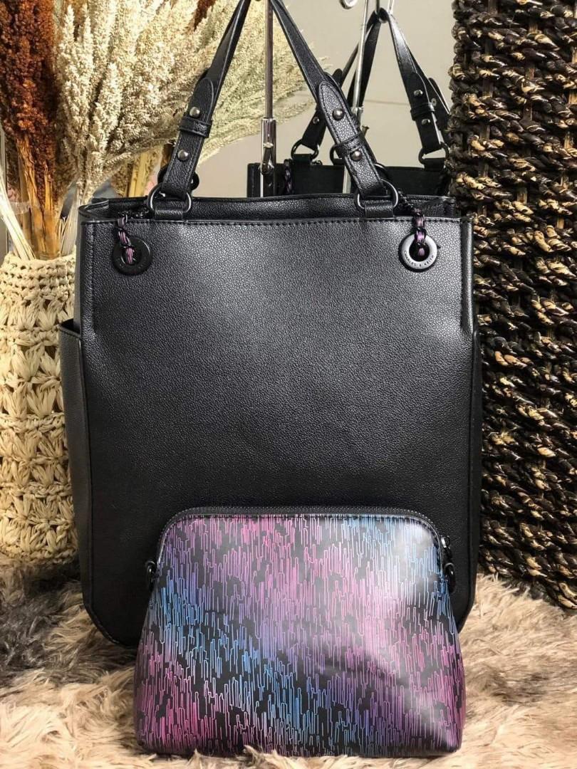 Charles & Keith Spectrum Series, Double Chain Handle Tote Bag, Women's Fashion, Bags & Wallets