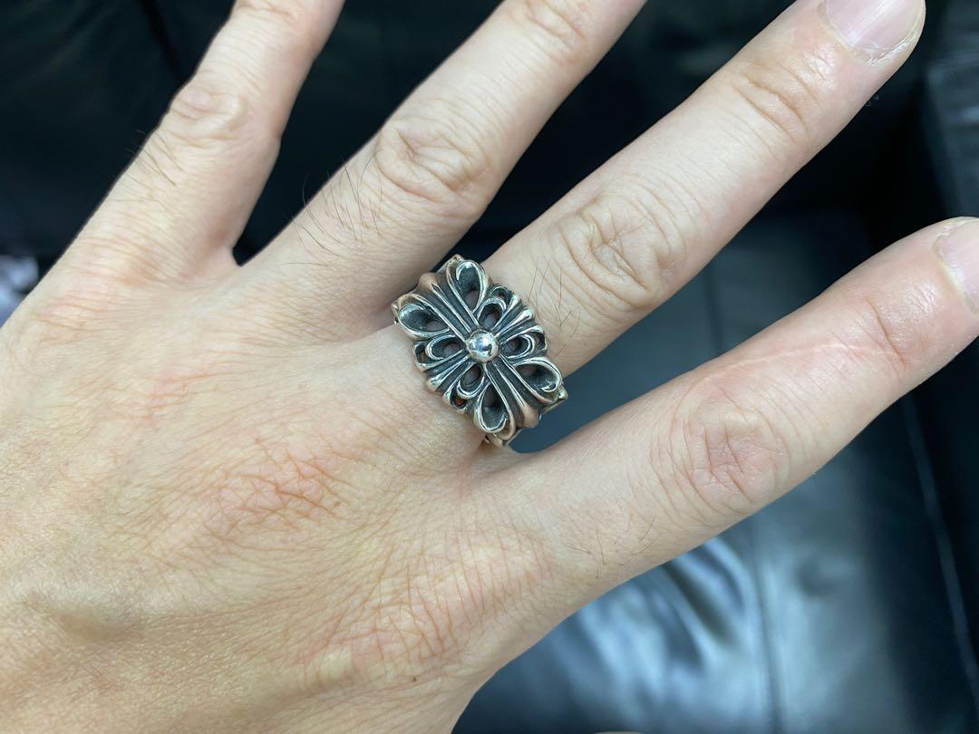 Chrome hearts double floral ring deals