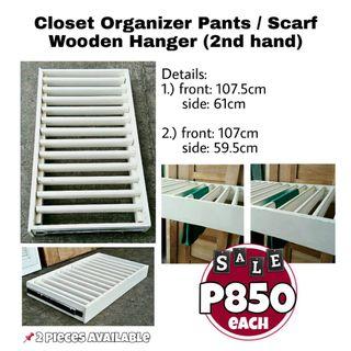 Closet Pants Organizer/Scarf Wooden Hanger