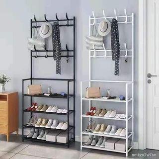Cloth rack with shoe rack