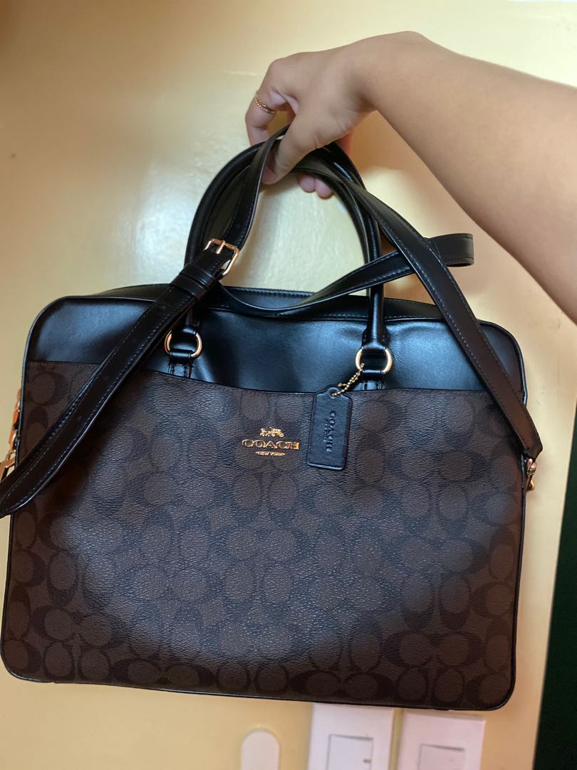Coach laptop bag in signature canvas Luxury Bags Wallets on