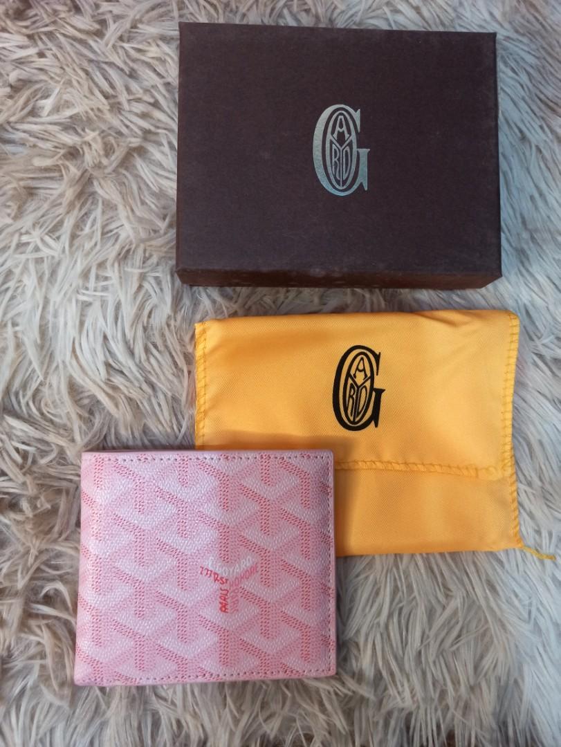 COD] Goyard Bifold Wallet Pink Herringbone, Women's Fashion, Bags