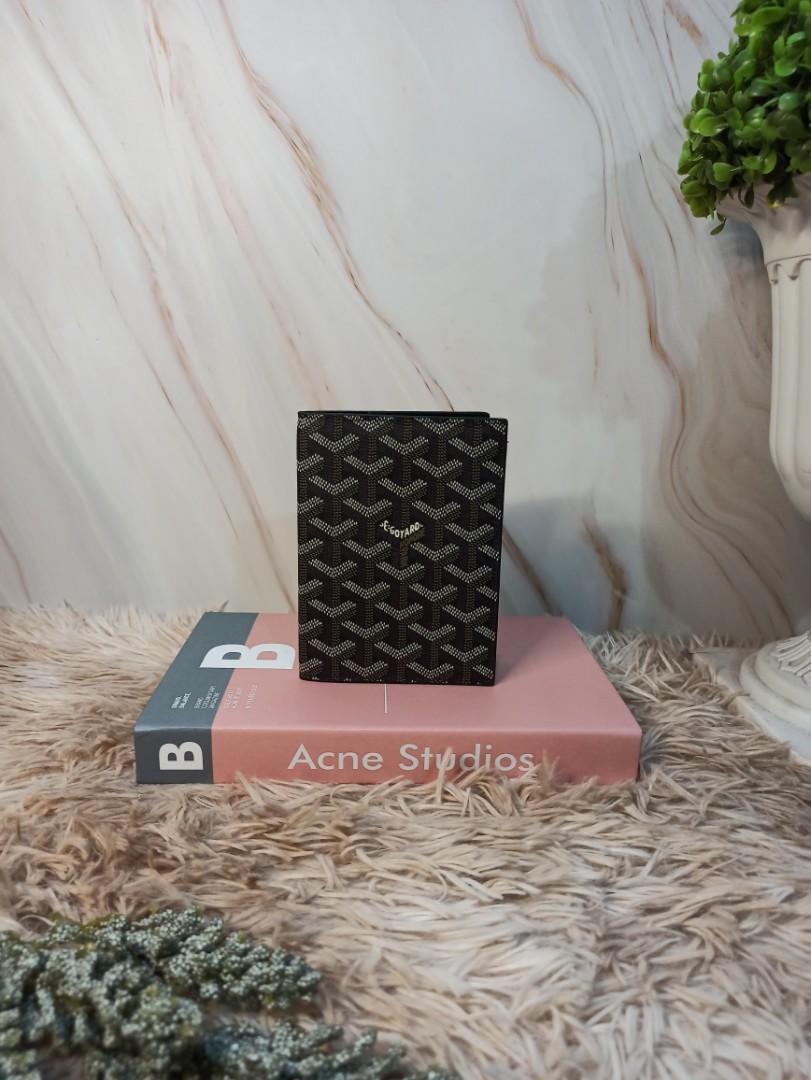 [COD] Goyard Passport Holder Black Classic Herringbone, Men's Fashion