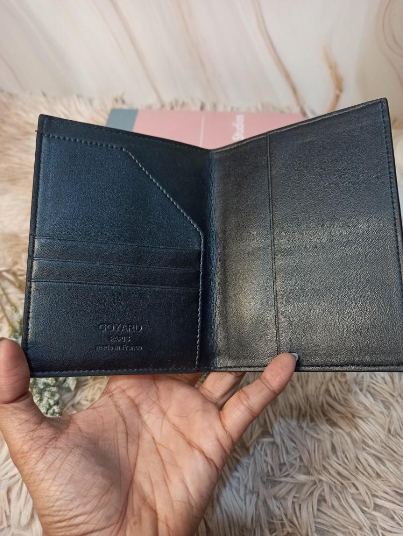[COD] Goyard Passport Holder Black Classic Herringbone, Men's Fashion